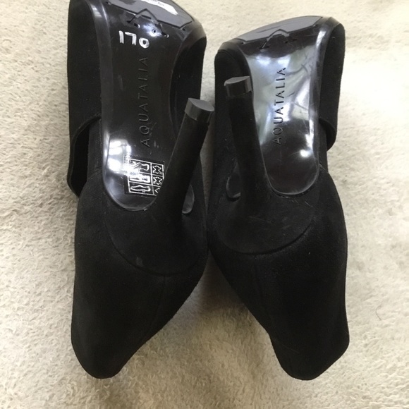 New Aquatalia black suede open sided booties 8.5 - Picture 10 of 11